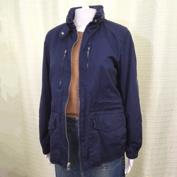 GAP Utility Jacket Military Style Navy Women's Size M - Picture 10 of 11